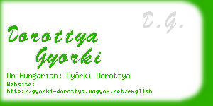 dorottya gyorki business card